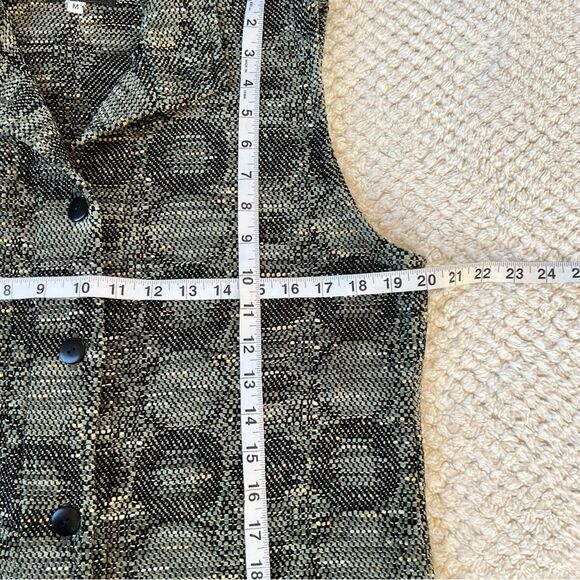 Arlene Wohl Handwoven Gorpcore Designs Rare Art-to-Wear Olive Vest Top Size M - Picture 9 of 12
